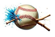 baseball laces tattoo design idea