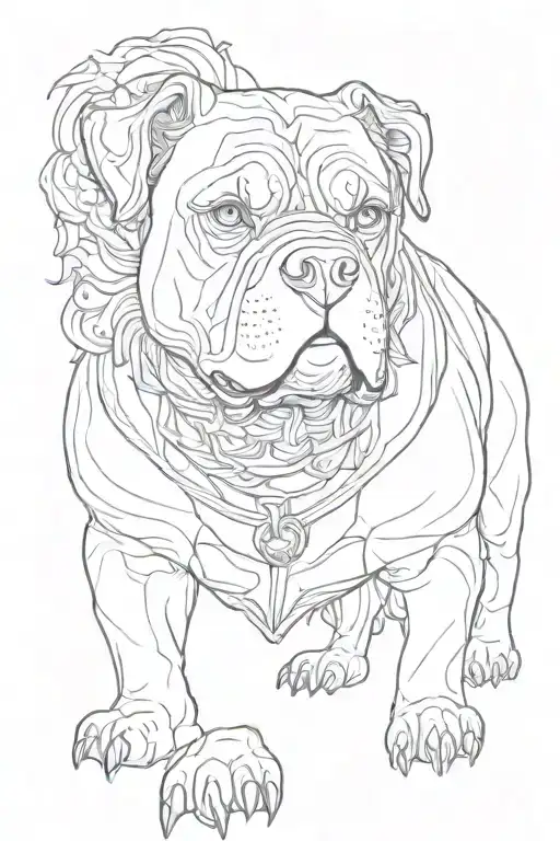 male and female Rottweiler foo dog tattoo design idea