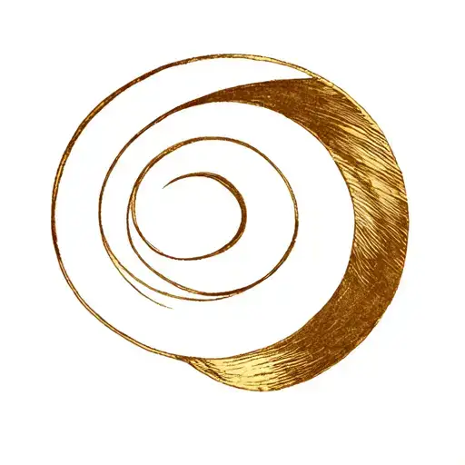 golden ratio spiral tattoo design idea