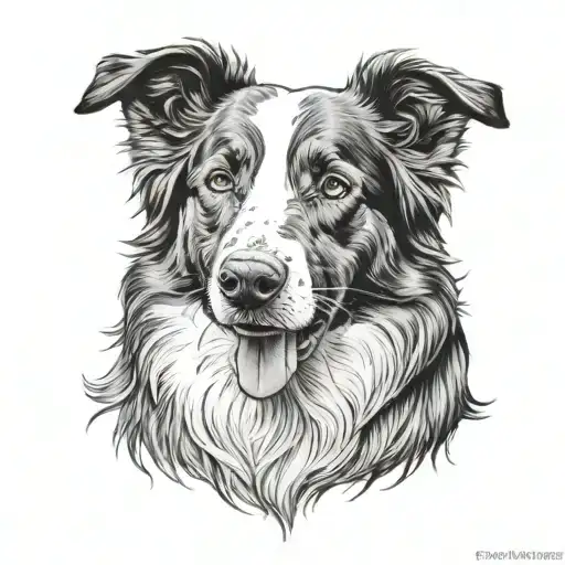 Border-Collie tattoo design idea