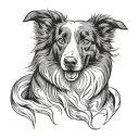Border-Collie tattoo design idea