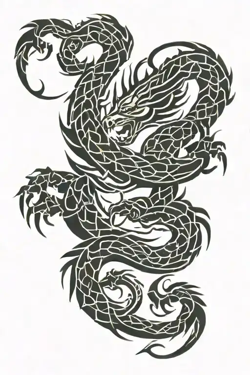 scorpion with dragon tattoo design idea