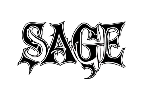 "SAGE" tattoo design idea