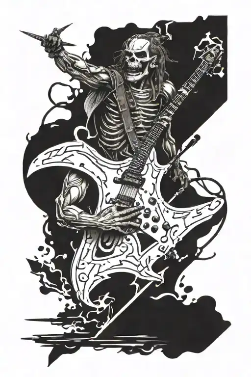 metallica and war inspired tattoo design idea