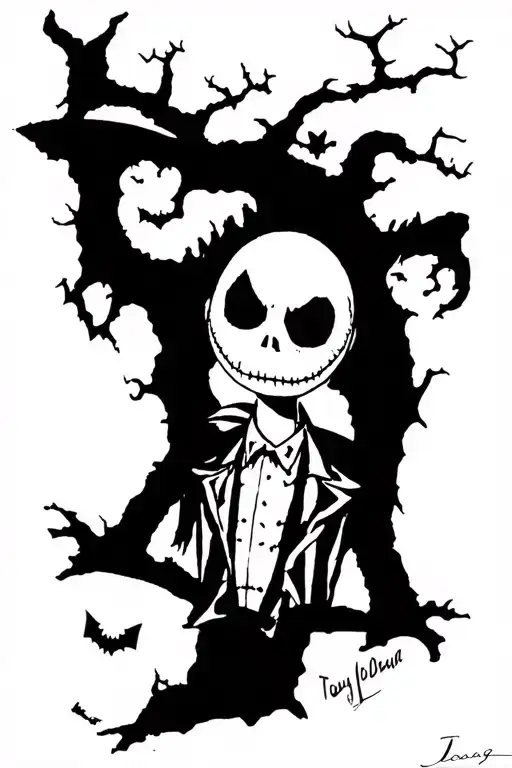 Green day, Toy Story, nightmare before Christmas scene tattoo design idea