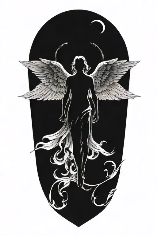 biblically accurate seraphim angel tattoo design idea