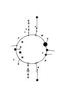 sun moon Gemini, Taurus, and Sagittarius constellation tattoo design idea