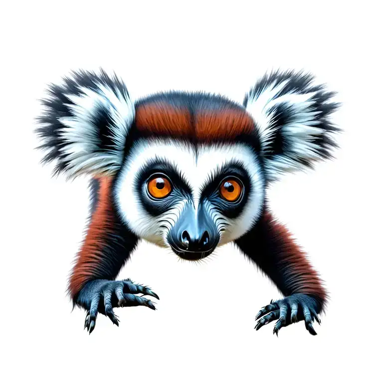 Ring tailed lemur tattoo design idea
