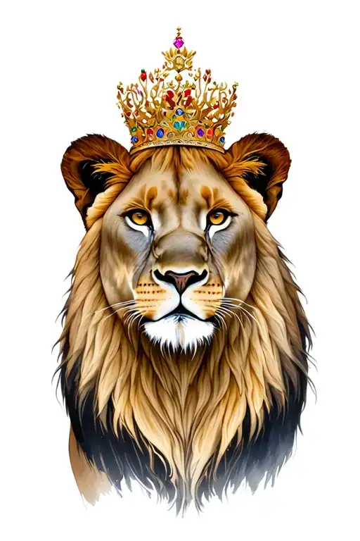 lioness queen tattoo design idea
