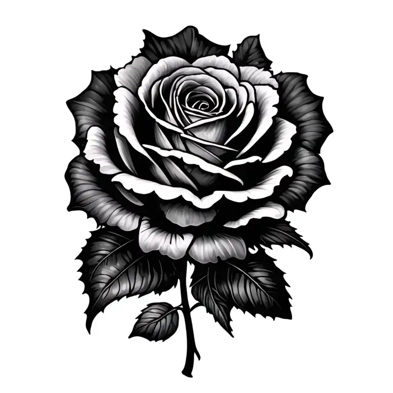 Rose And Lily flower tattoo design idea