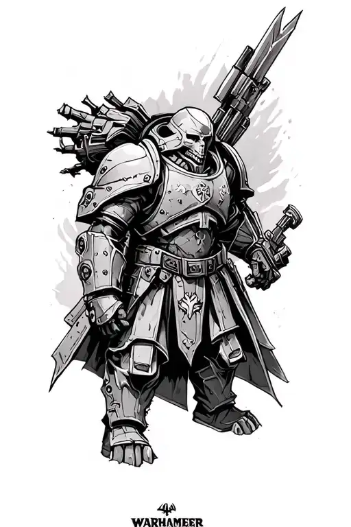 Warhammer 40k universe tattoo design idea