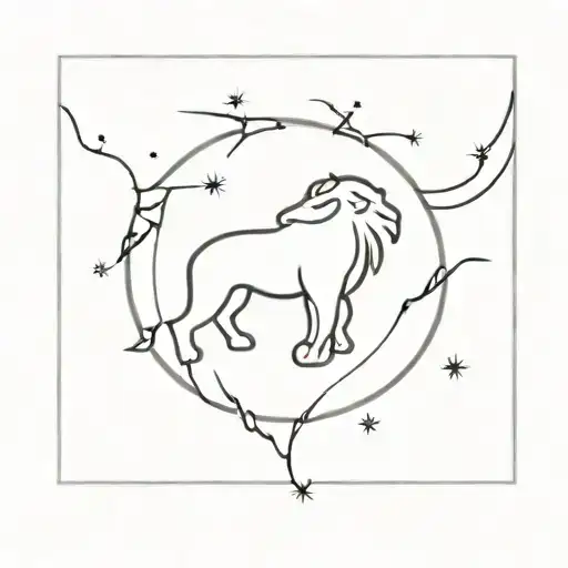 astrological sign of leo, cancer and gemini tattoo design idea