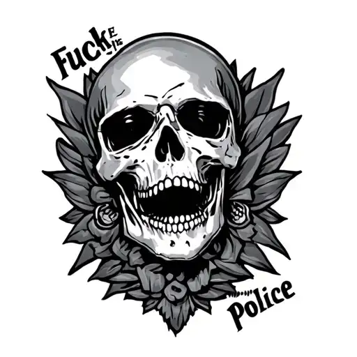Fuck The Police tattoo design idea