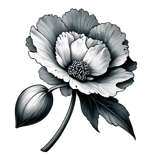 Carnation Snowdrop tattoo design idea