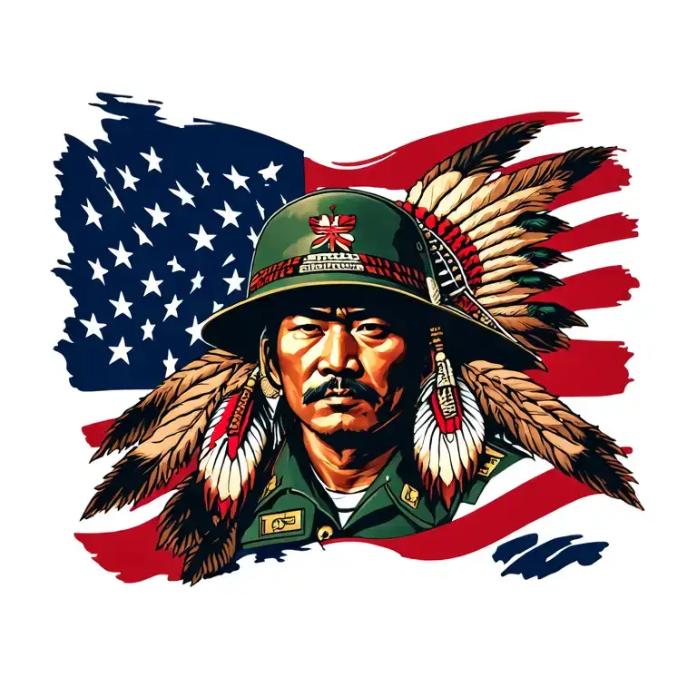 traditional Japanese, us marine corps, Native American, tattoo design idea