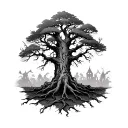 Haunted Tree tattoo design idea