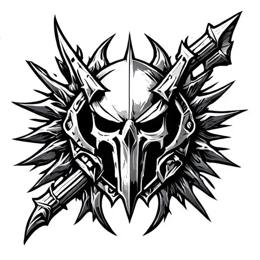 Black legion symbole from warhammer 40k universe tattoo design idea