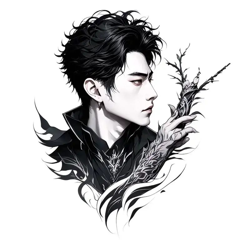 Solo leveling sung jin woo and igirs  tattoo design idea