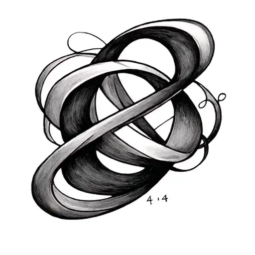 444 Infinity tattoo design idea