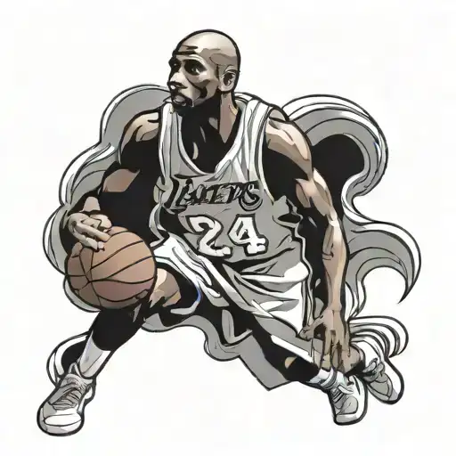 kobe Bryant logo man tattoo design idea