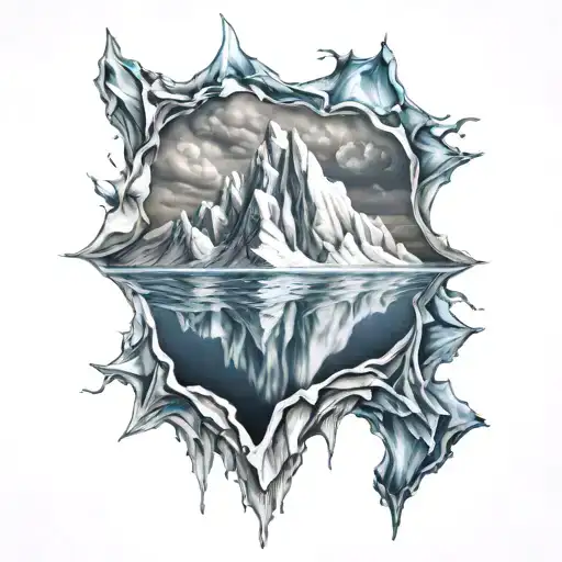 iceberg tattoo design idea