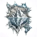 iceberg tattoo design idea