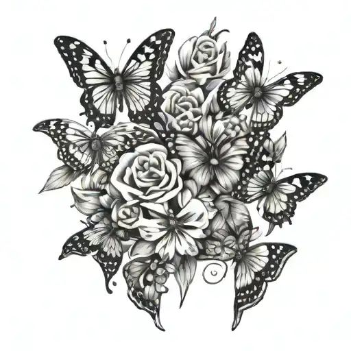 “h.o.p.e hold on pain ends” with small butterflies, flowers, and or or cross keep it small tattoo design idea