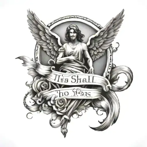 41, This too shall pass , angel falling tattoo design idea