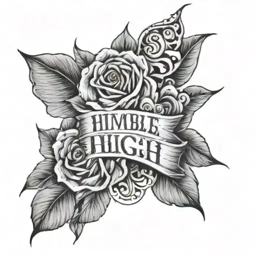 "Stay humble, think high."with ⏳     patience tattoo design idea