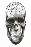 futuristic neural network tattoo design idea