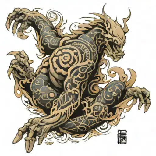 bio mechanical tattoo design idea