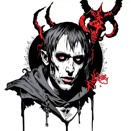 Lil Peep Hellboy tattoo design idea