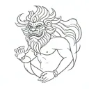 Narasimha tattoo design idea