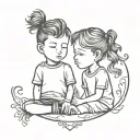 brother sister matching tattoo design idea