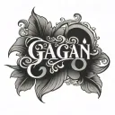 gagan name tattoo design idea
