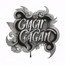gagan name tattoo design idea
