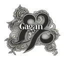 gagan name tattoo design idea