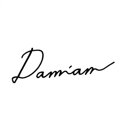 Damian name written tattoo design idea