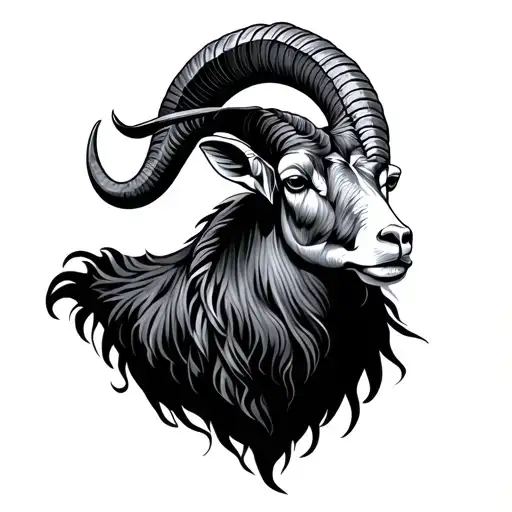 capricorn ram tattoo design idea