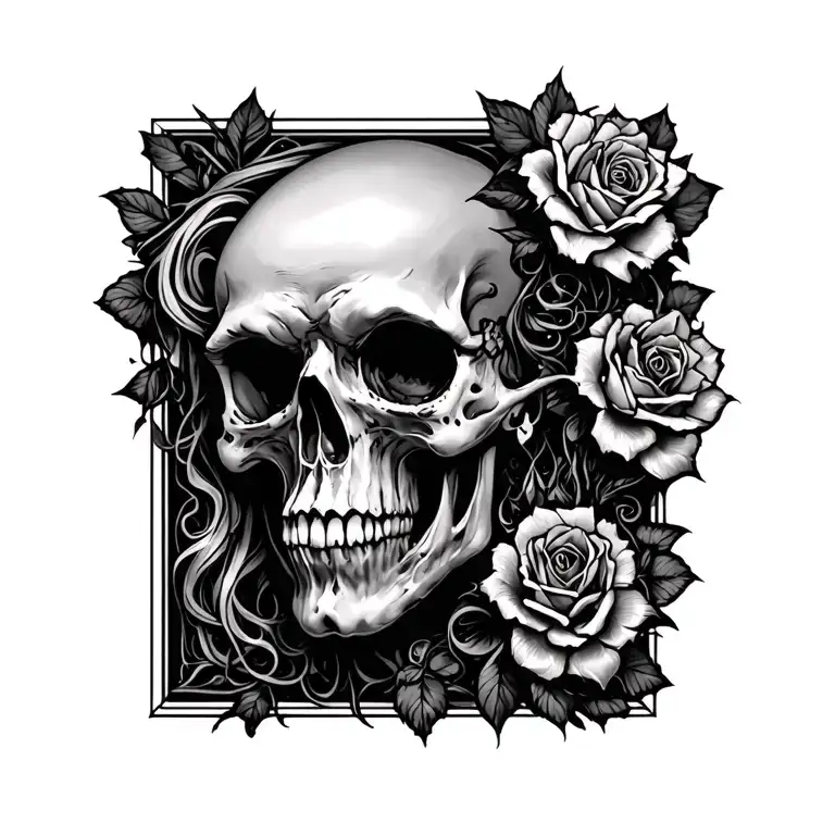 gothic cornicello tattoo design idea