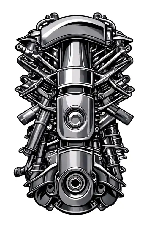 V8 Engine tattoo design idea