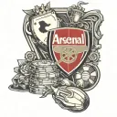 wife, 3 children, arsenal football club logo, slot machine tattoo design idea