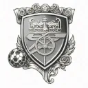 wife, 3 children, arsenal football club logo, slot machine tattoo design idea