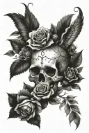 amor fati memento mori tattoo design idea