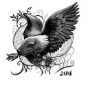2004 birth date tattoo design idea