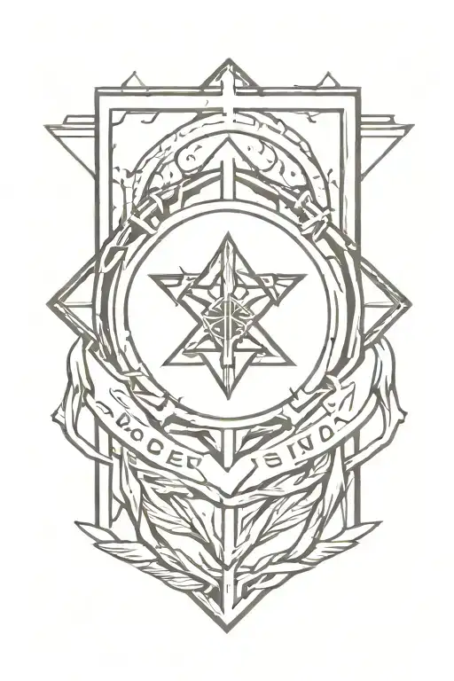 Emblem, gang, power, brotherhood, crooked, dirty tattoo design idea