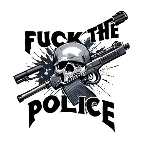 fuck the police tattoo design idea