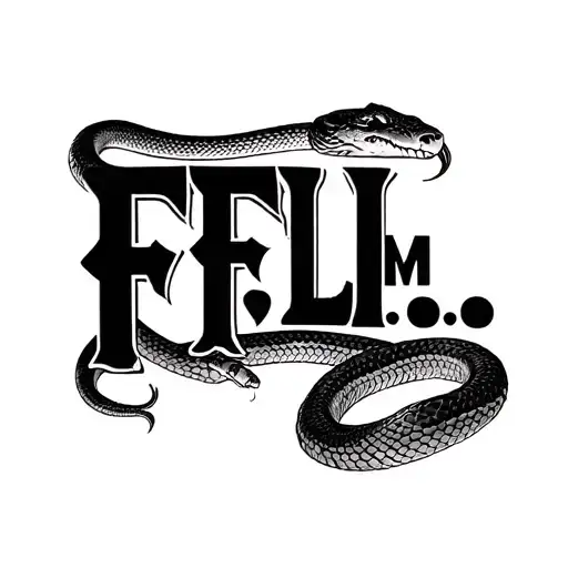 Okayy soo it's a chest tattoo n it says F.F.L.M N IT MEANS FUCK FRIENDS LOVE MONEY N THERES A SNAKE WRAPPED AROUND F.F.L tattoo design idea