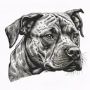 memorial dog tattoo Staffordshire bull terrier tattoo design idea