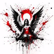 Arch Angel Gabriel surrounded tattoo design idea